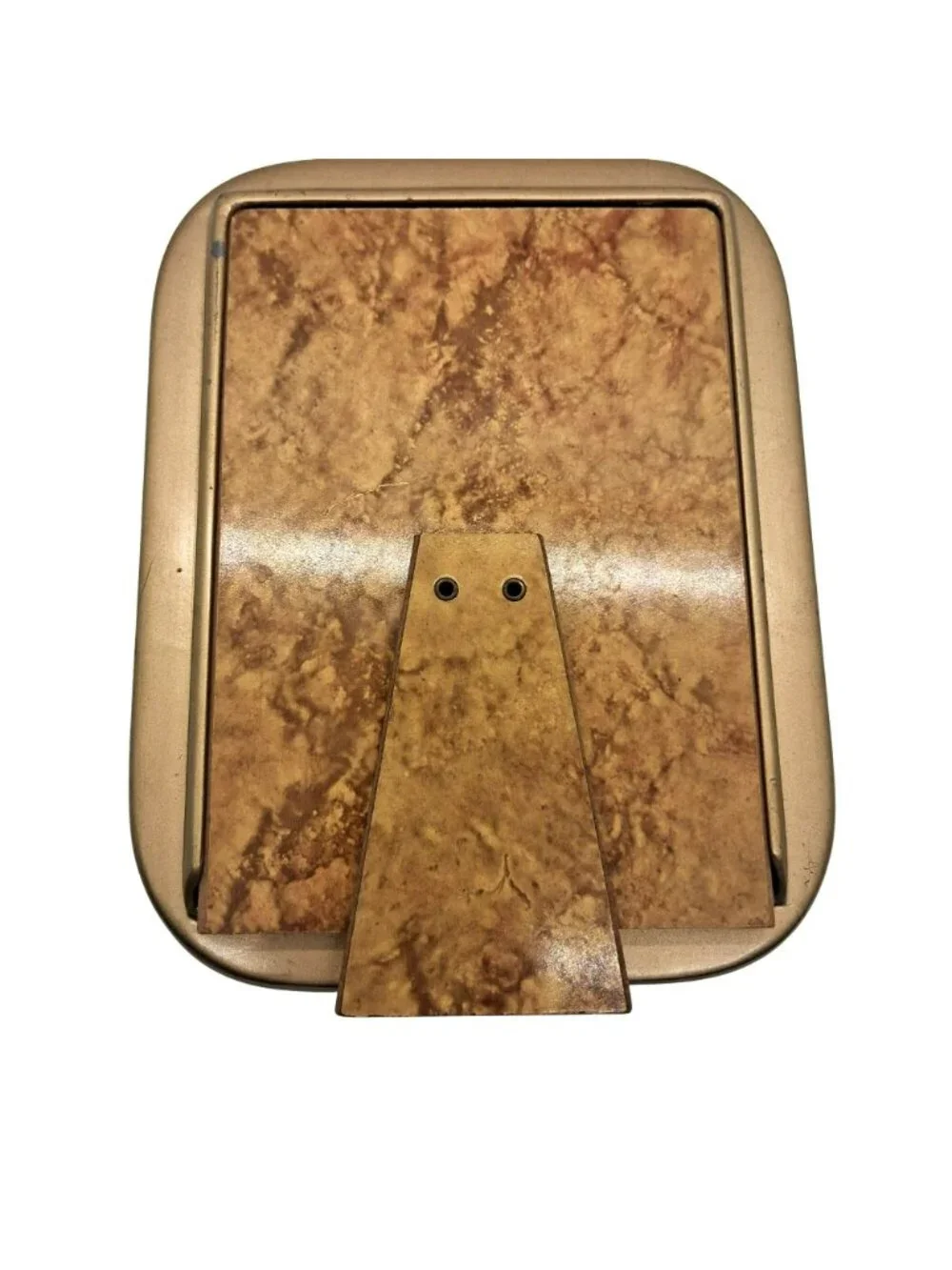 Vintage Bucklers Inc Fifth Avenue NY Brass Enamel Swivel Back Table Top Frame